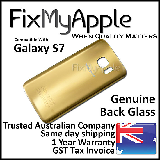 Samsung Galaxy S7 Back Glass Cover - Gold OEM