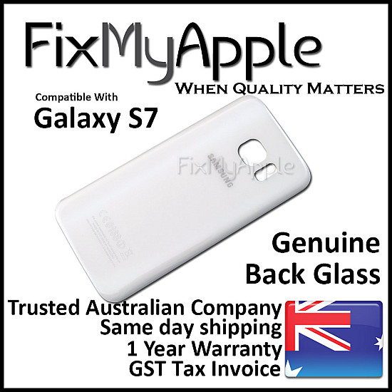 Samsung Galaxy S7 Back Glass Cover - White OEM