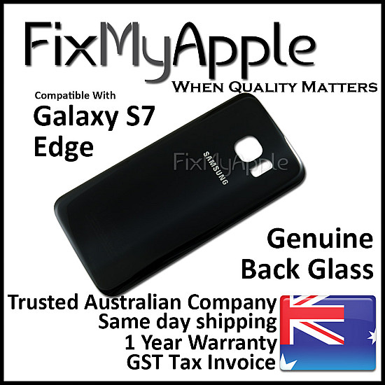 Back Glass Cover - Black for Samsung Galaxy S7 Edge