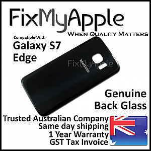Samsung Galaxy S7 Edge Back Glass Cover - Black OEM