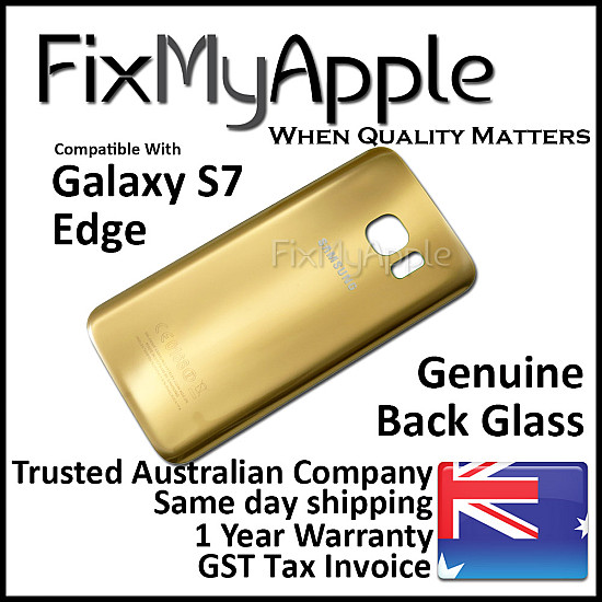Back Glass Cover - Gold for Samsung Galaxy S7 Edge