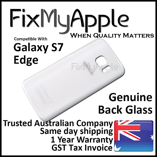 Back Glass Cover - White for Samsung Galaxy S7 Edge