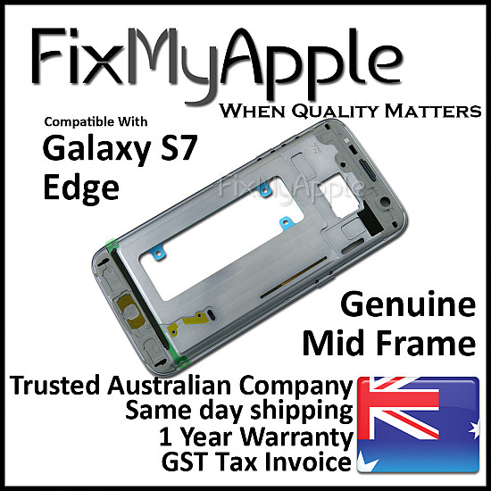 Mid Back Frame Bezel - Black OEM for Samsung Galaxy S7 Edge