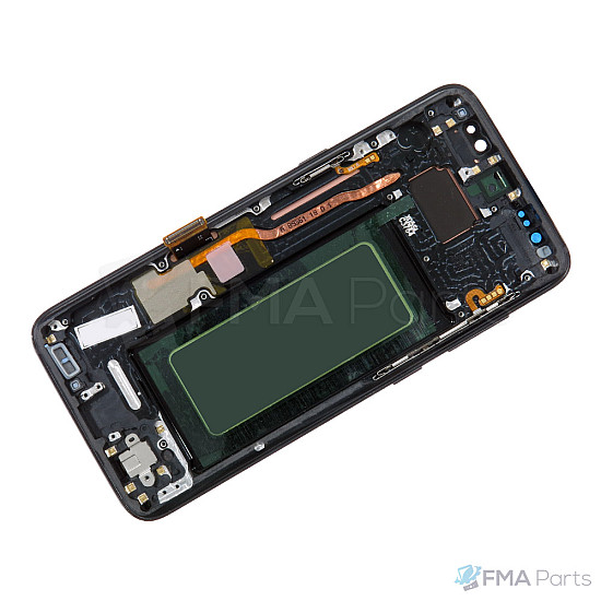 Samsung Galaxy S8 G950 OLED Touch Screen Digitizer Assembly with Frame - Midnight Black [Service Pack]