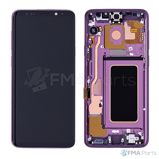 Samsung Galaxy S9+ G965 OLED Touch Screen Digitizer Assembly with Frame - Lilac Purple [Service Pack]