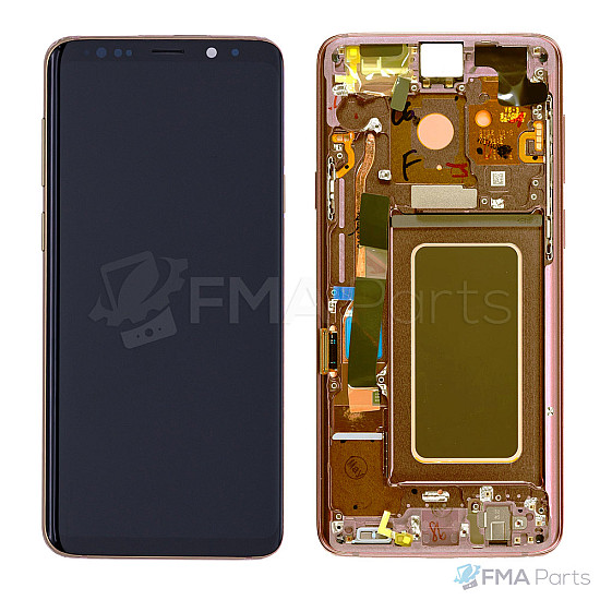 Samsung Galaxy S9+ G965 OLED Touch Screen Digitizer Assembly with Frame - Sunrise Gold [Service Pack]