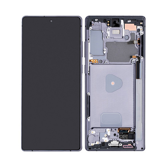 Samsung Galaxy Note 20 N980/N981 OLED Touch Screen Digitizer Assembly with Frame - Mystic Gray [Refurbished]