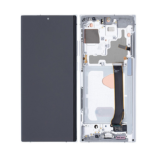 Samsung Galaxy Note 20 Ultra N985/N986 OLED Touch Screen Digitizer Assembly with Frame - Mystic White [Refurbished]