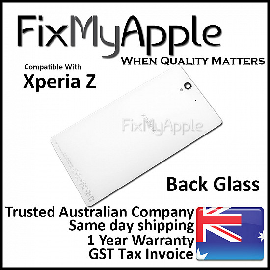 Sony Xperia Z Back Glass - White