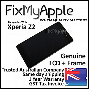 Sony Xperia Z2 LCD Touch Screen Digitizer Assembly with Frame - Black OEM