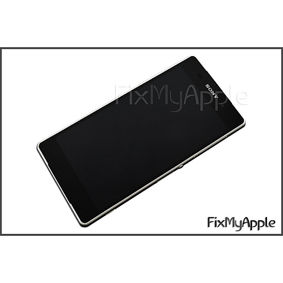 Sony Xperia Z2 LCD Touch Screen Digitizer Assembly with Frame - White OEM
