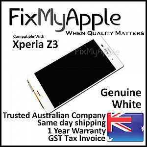Sony Xperia Z3 LCD Touch Screen Digitizer Assembly - White OEM (With Adhesive)