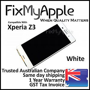 Sony Xperia Z3 LCD Touch Screen Digitizer Assembly - White (With Adhesive)