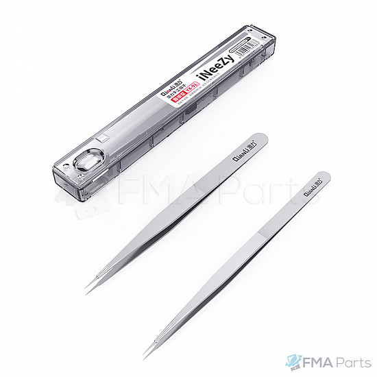 QianLi iNeeZy Tweezers Round Type Thin Body - Non-Magnetic Stainless 0.10mm