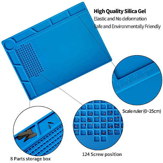 Silicone Soldering Phone Repair Work Mat 350 x 250 mm