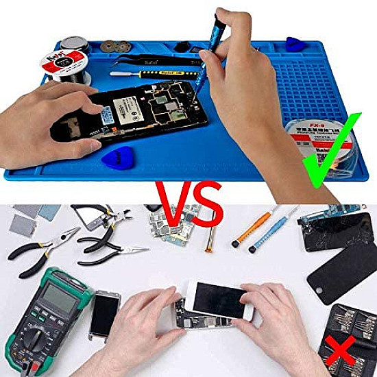 Silicone Soldering Phone Repair Work Mat 350 x 250 mm (Magnetic)