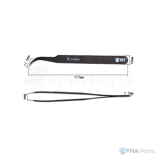 Tweezers - BEST Fine Tip Curved Tweezers ESD Safe